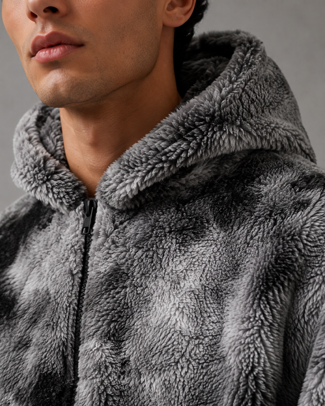 Men's Fleece Zip Up Hoodie Jacket - Plush Hooded Jacket