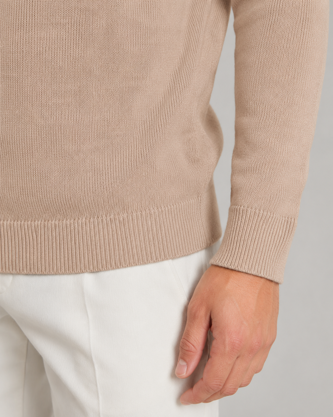 Men's Quarter Zip Polo Sweater - Knit Pullover