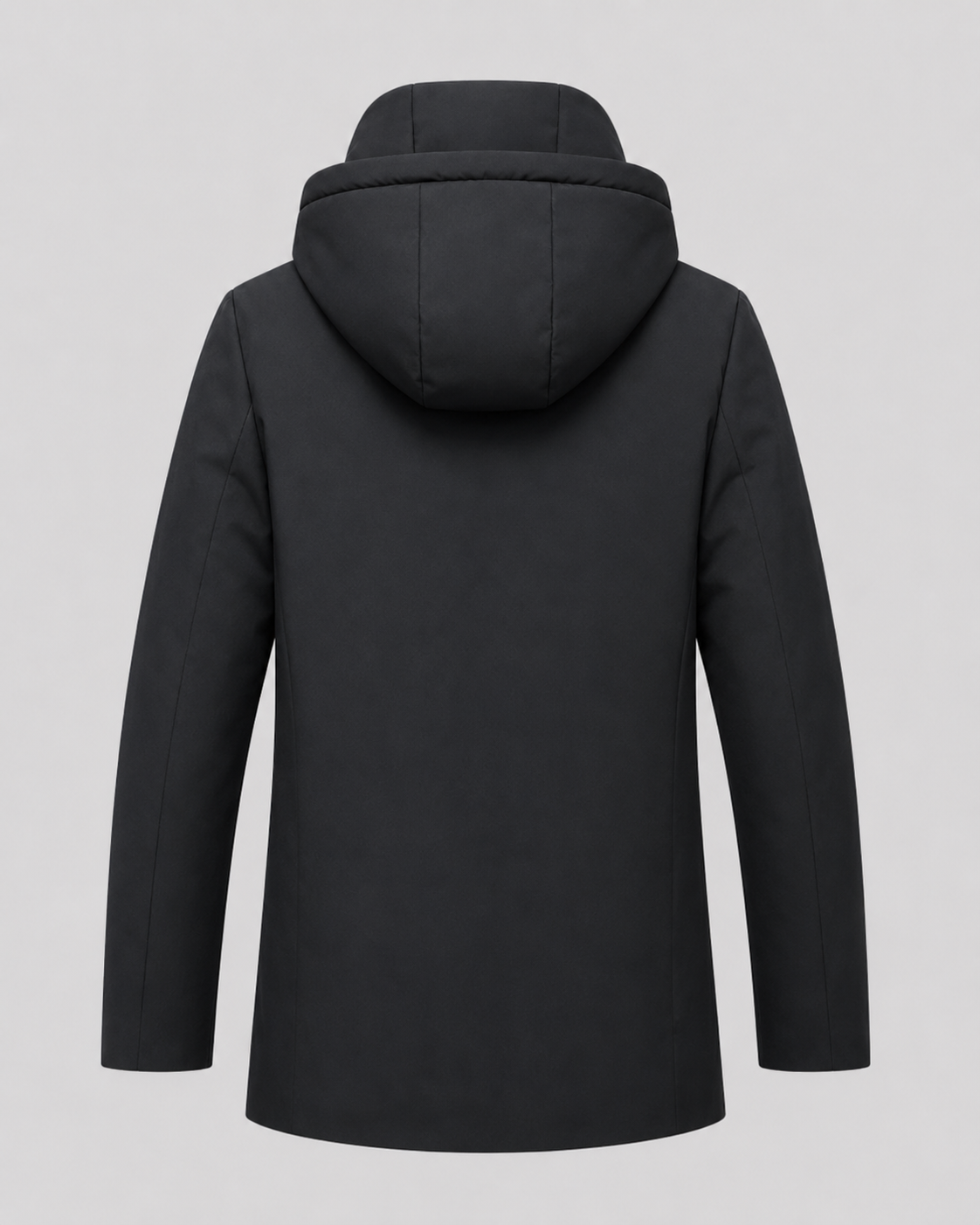 Men's Insulated Parka - Quilted Hooded Drawcord
