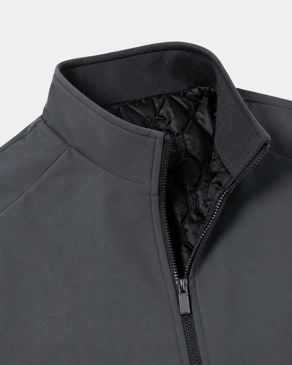Men's Quilted Jacket - Lined Stand Collar
