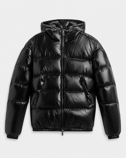 Men's Quilted Puffer Jacket - Hooded