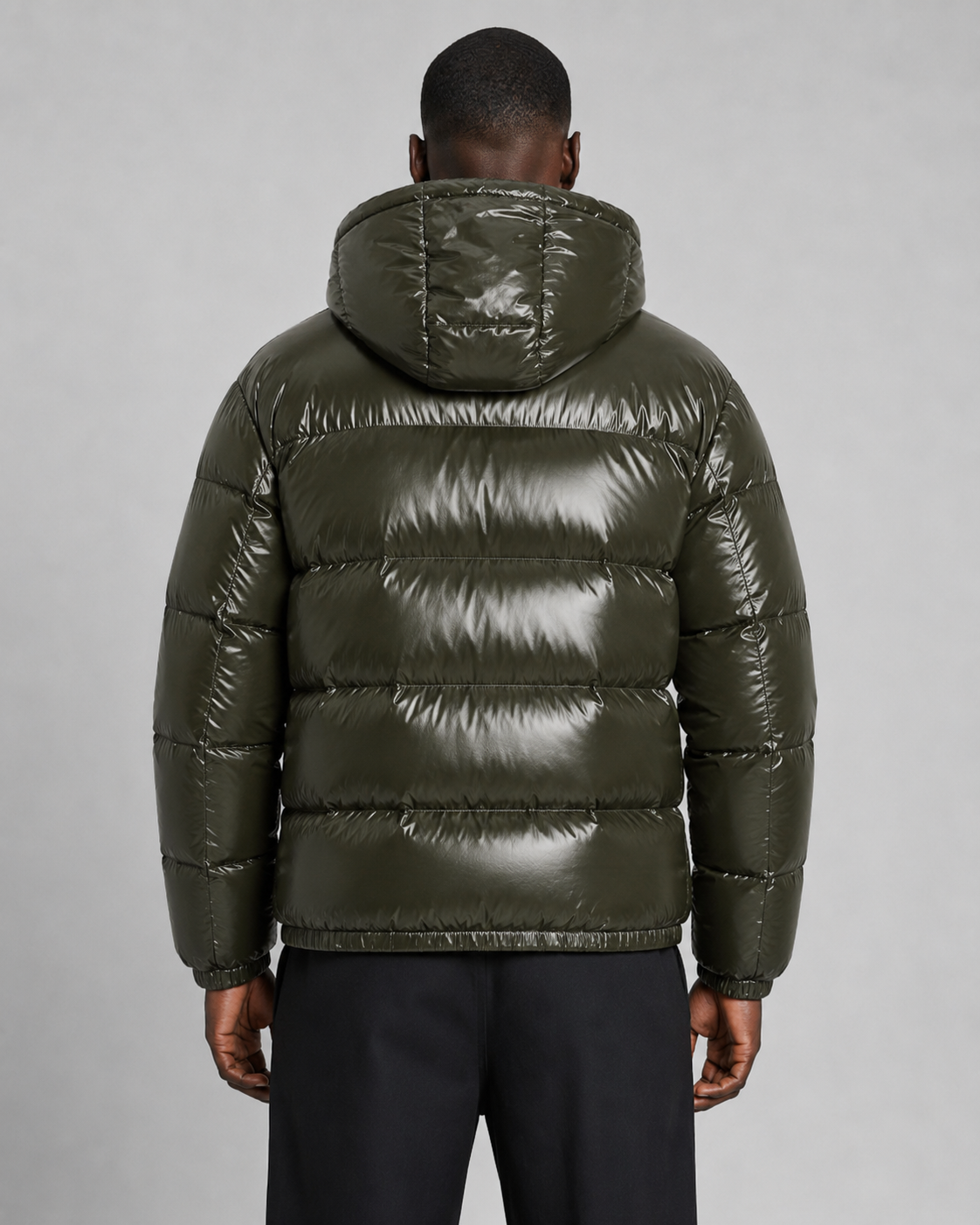 Men's Quilted Puffer Jacket - Hooded
