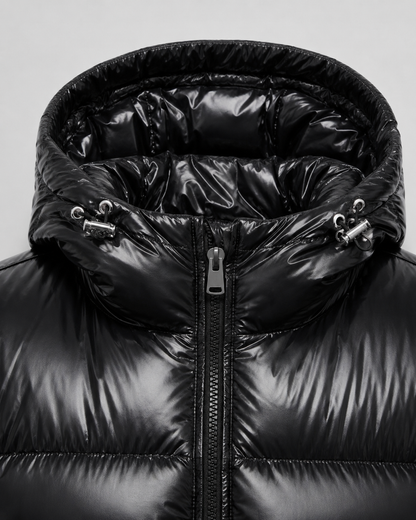 Men's Quilted Puffer Jacket - Hooded