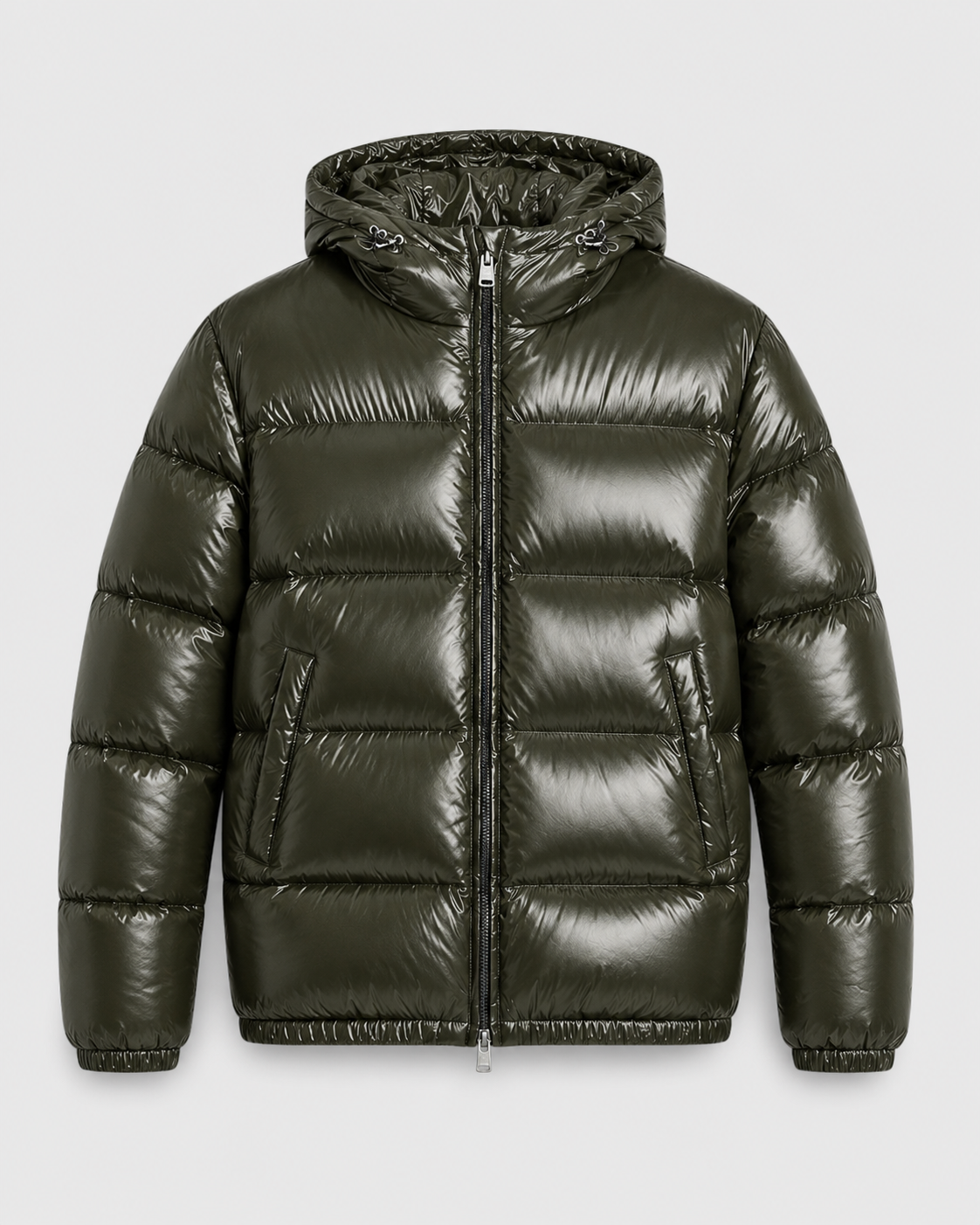 Men's Quilted Puffer Jacket - Hooded
