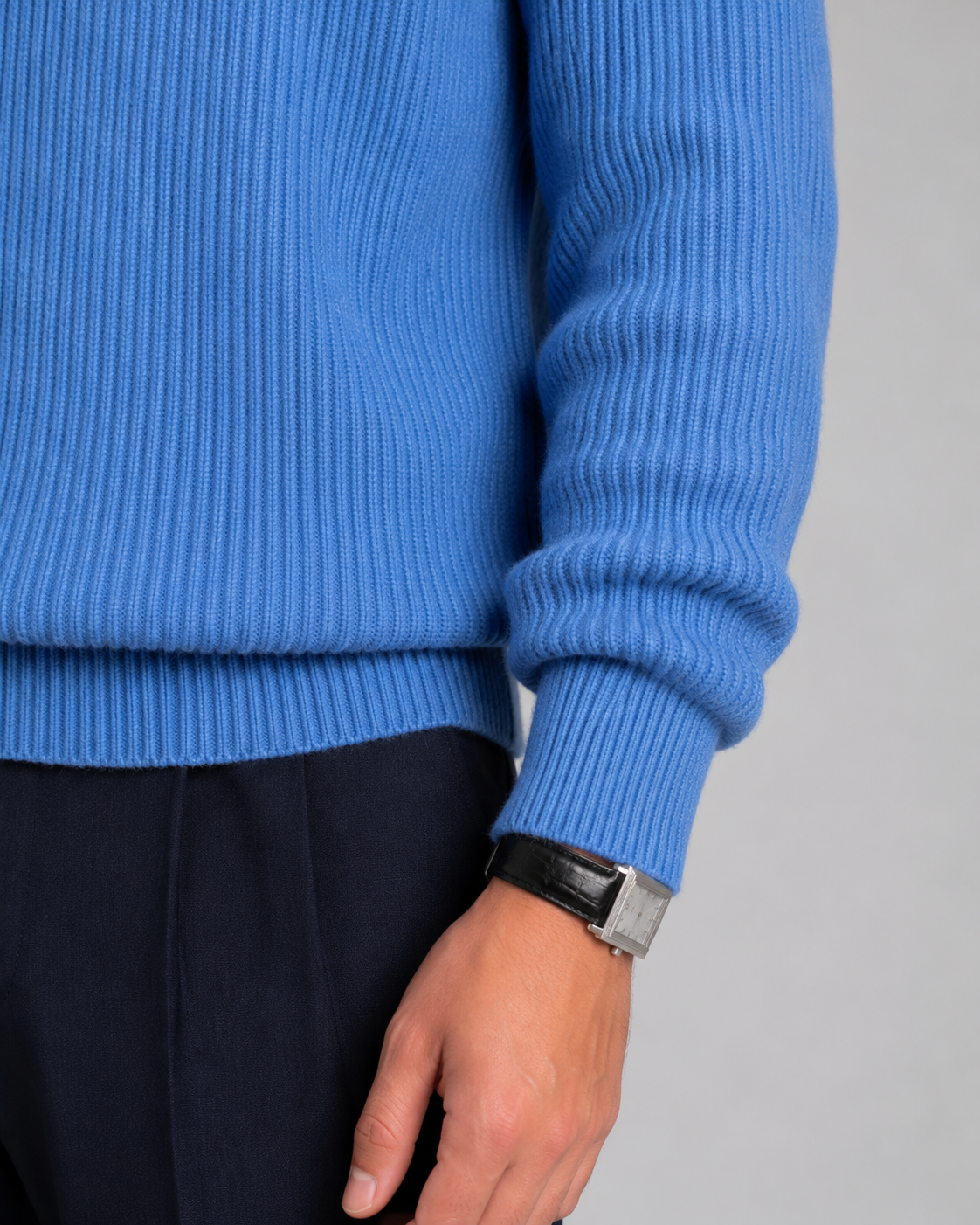 Men's Ribbed Knit Sweater - Crew Neck Pullover