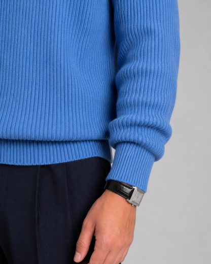 Men's Ribbed Knit Sweater - Crew Neck Pullover