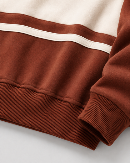 Men's Rugby Polo Sweater - Color Block Knit Long Sleeve