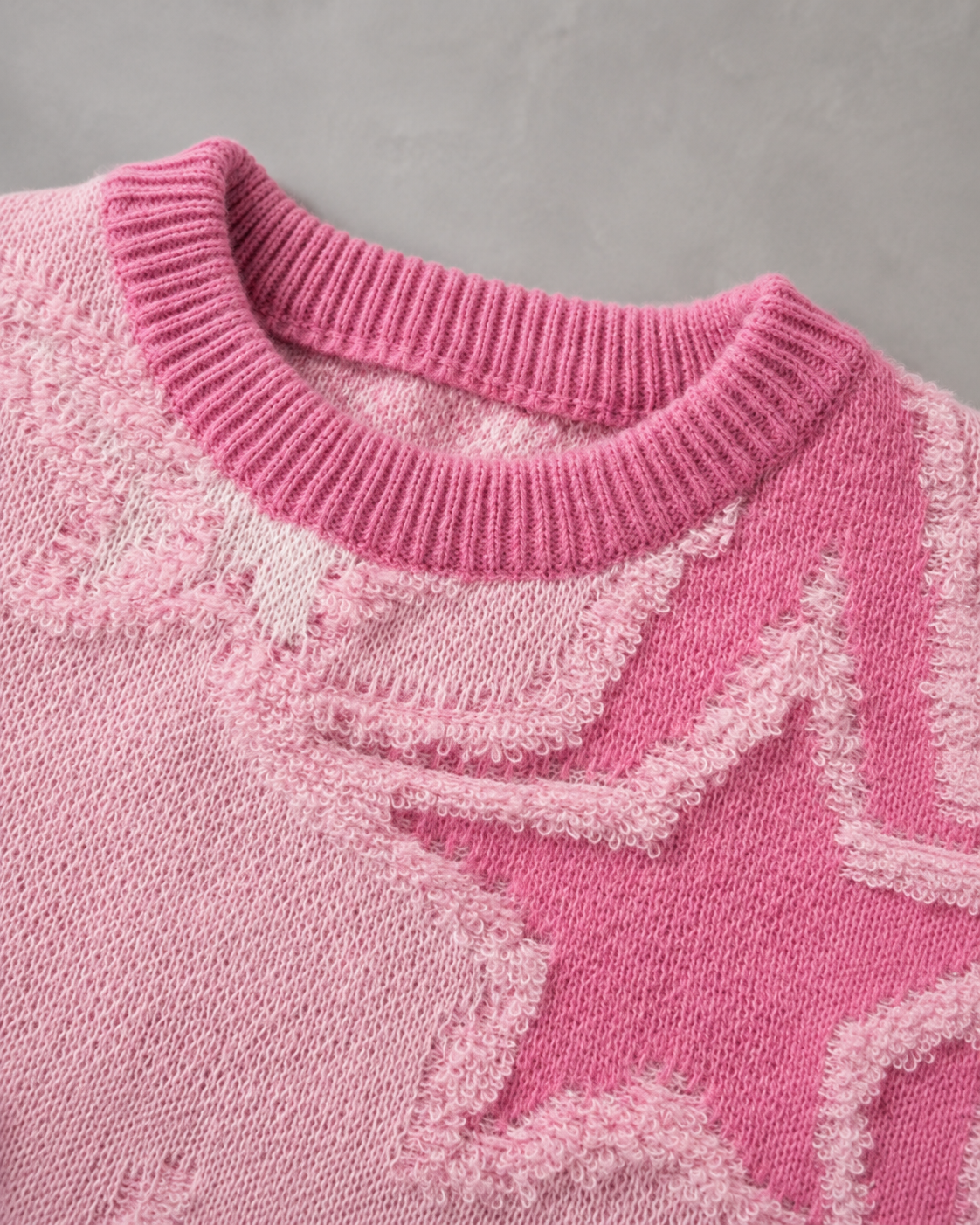 Men's Star Knit Sweater - Textured Graphic Crew Neck
