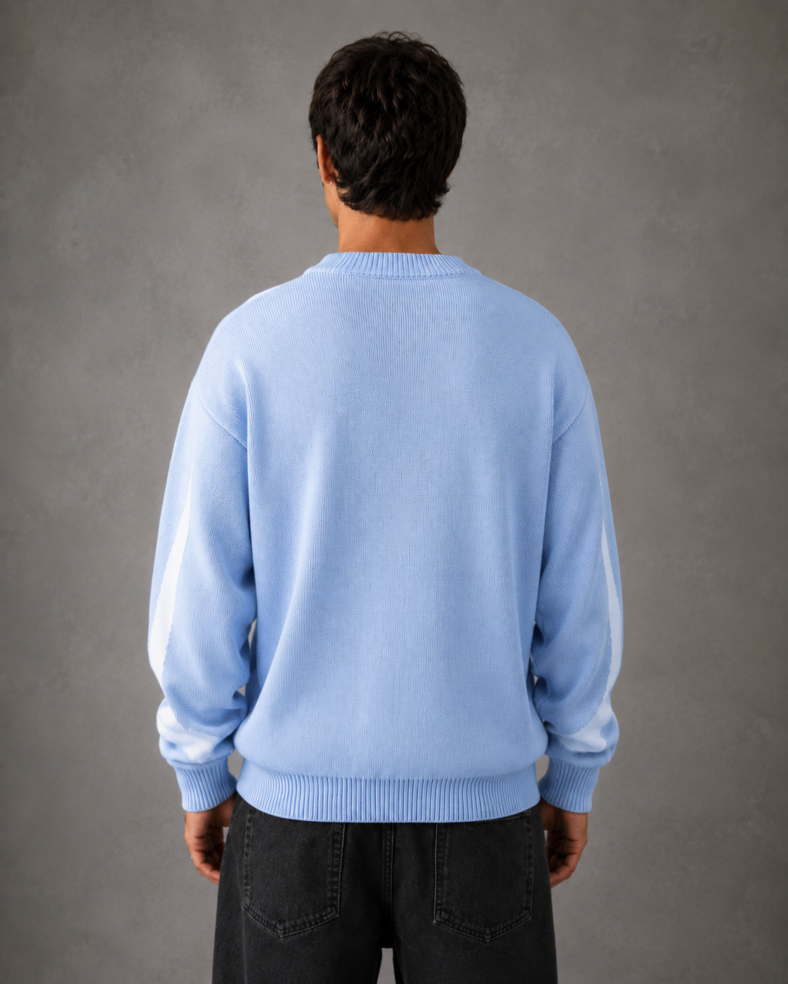 Men's Graphic Knit Sweater - Crew Neck Streetwear Pullover