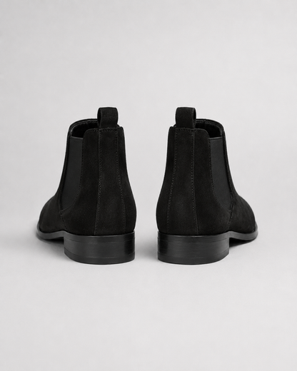 Men's Suede Chelsea Boots - Slip On Ankle Boots Classic Style