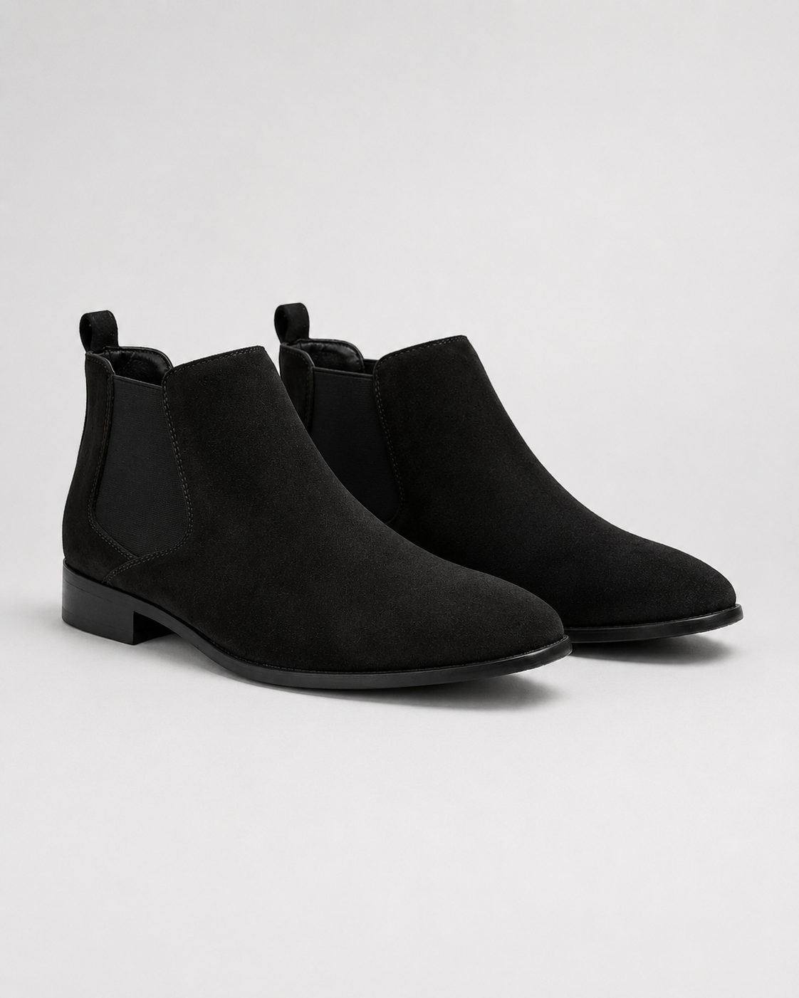 Men's Suede Chelsea Boots - Slip On Ankle Boots Classic Style