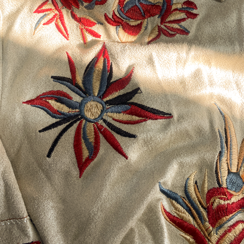 Men's Western Embroidered Short-Sleeve Shirt with Classic Style