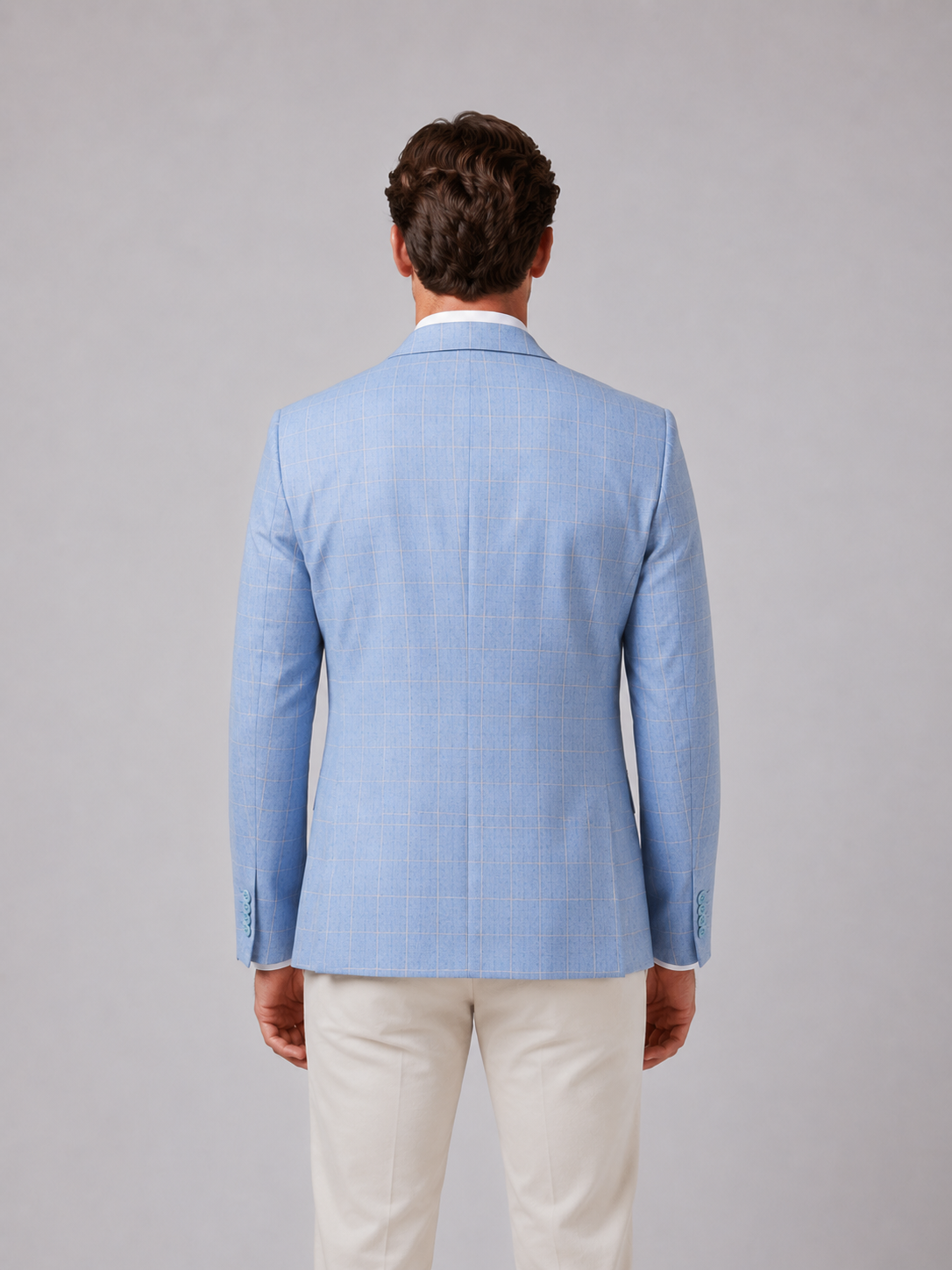 Men's Check Blazer - Windowpane Tailored Fit