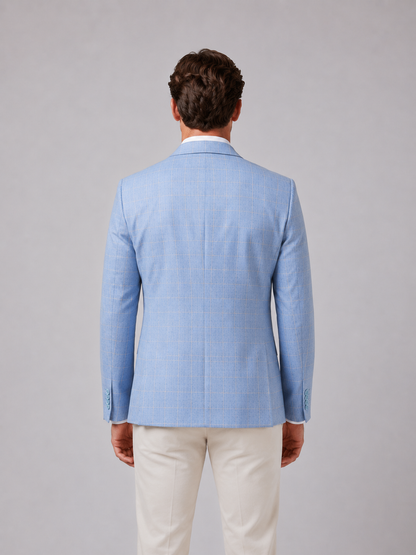 Men's Check Blazer - Windowpane Tailored Fit