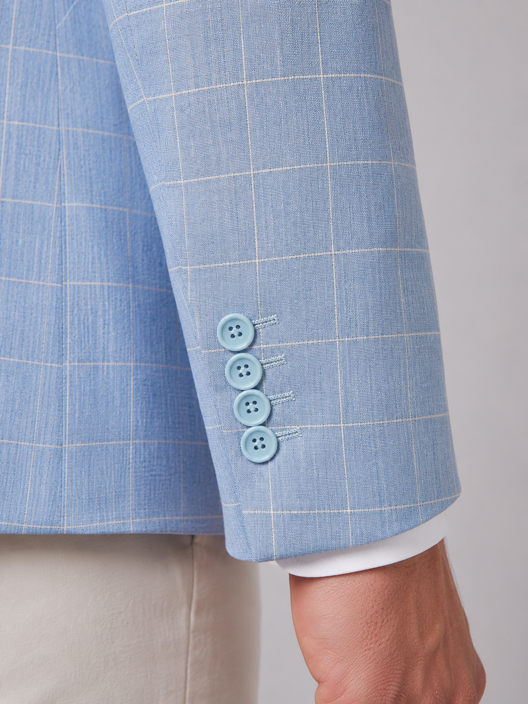 Men's Check Blazer - Windowpane Tailored Fit