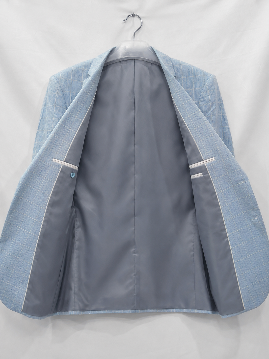 Men's Check Blazer - Windowpane Tailored Fit