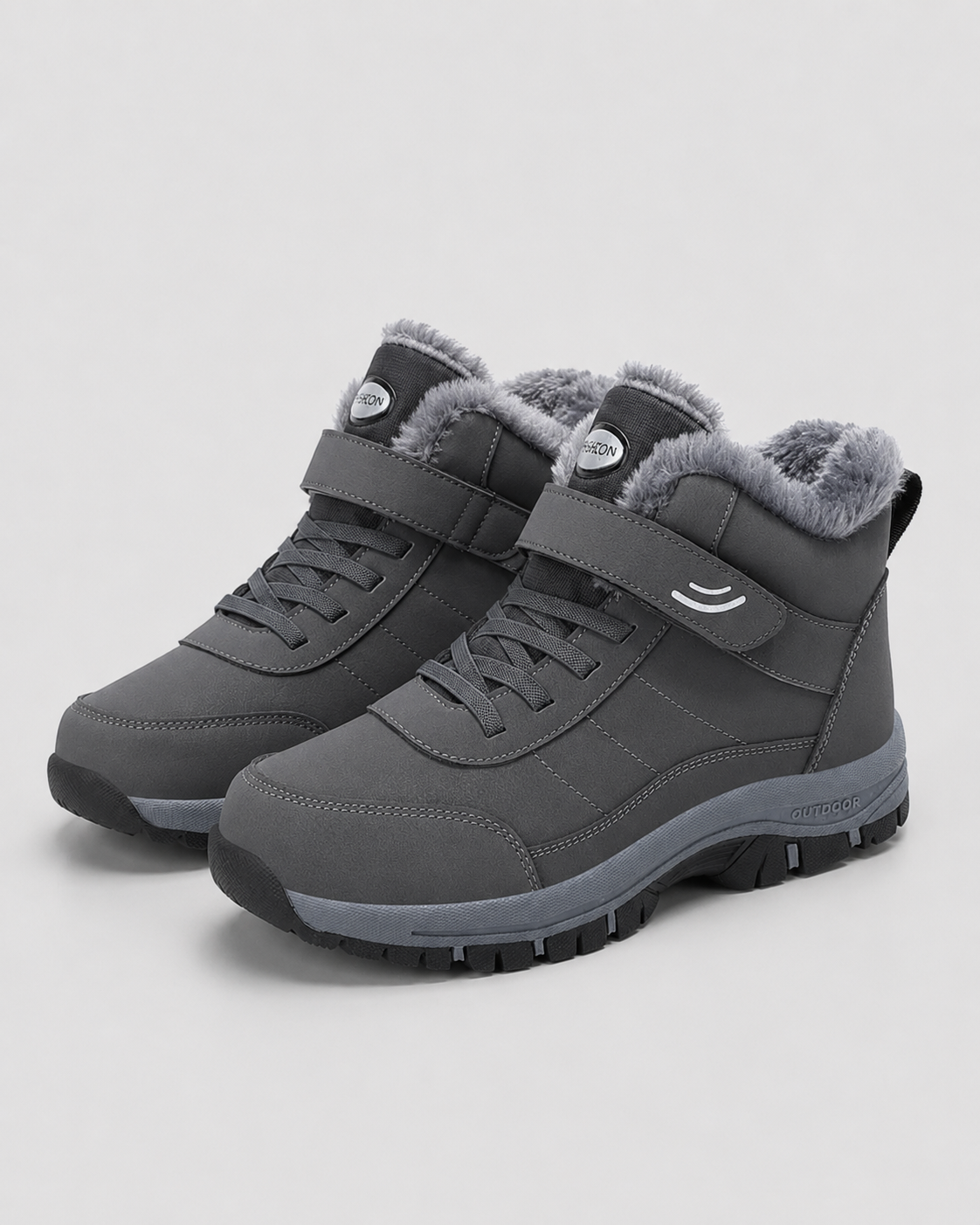 Men's Winter Boots - Lace Up Ankle Boots Rugged Lug Sole