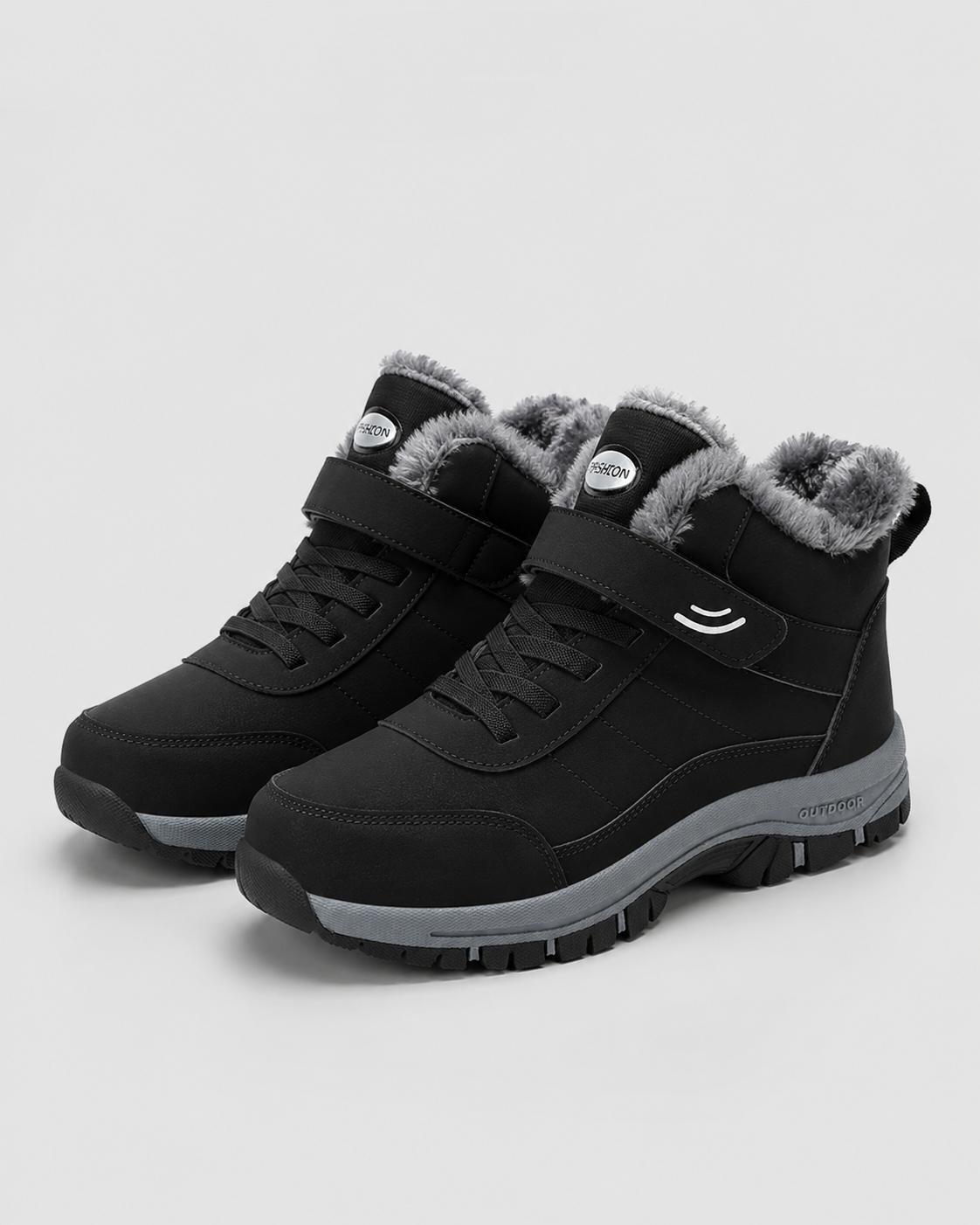 Men's Winter Boots - Lace Up Ankle Boots Rugged Lug Sole