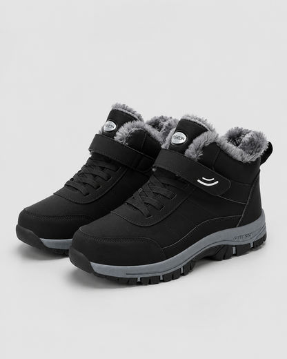 Men's Winter Boots - Lace Up Ankle Boots Rugged Lug Sole