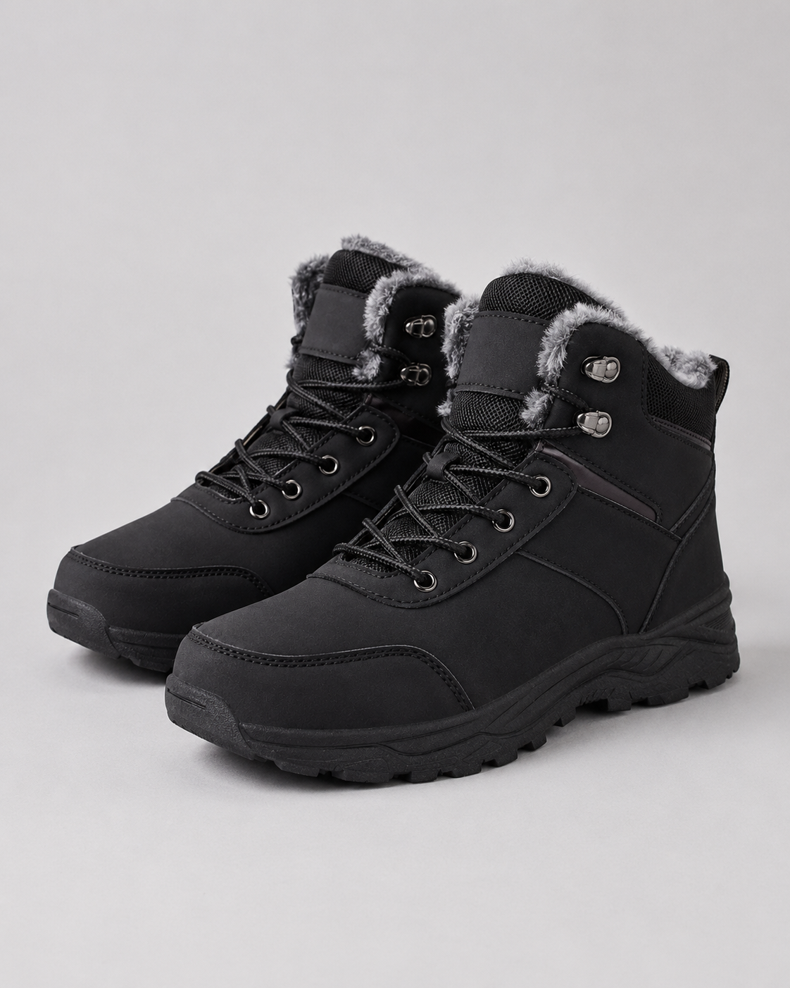 Men's Winter Boots - Plush Lined Ankle Boots Warm Casual Shoes