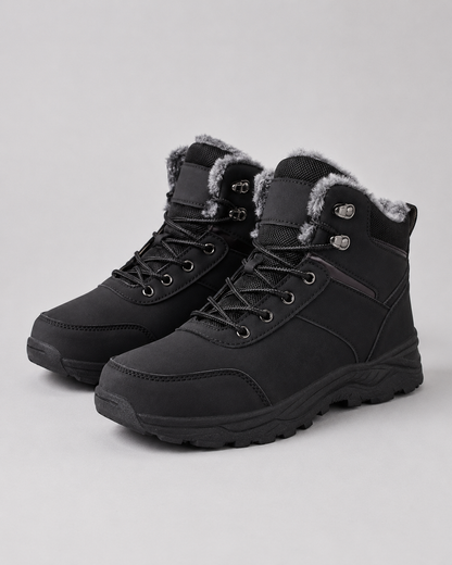 Men's Winter Boots - Plush Lined Ankle Boots Warm Casual Shoes