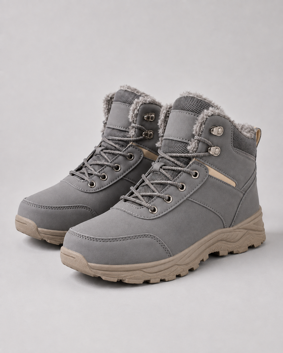 Men's Winter Boots - Plush Lined Ankle Boots Warm Casual Shoes