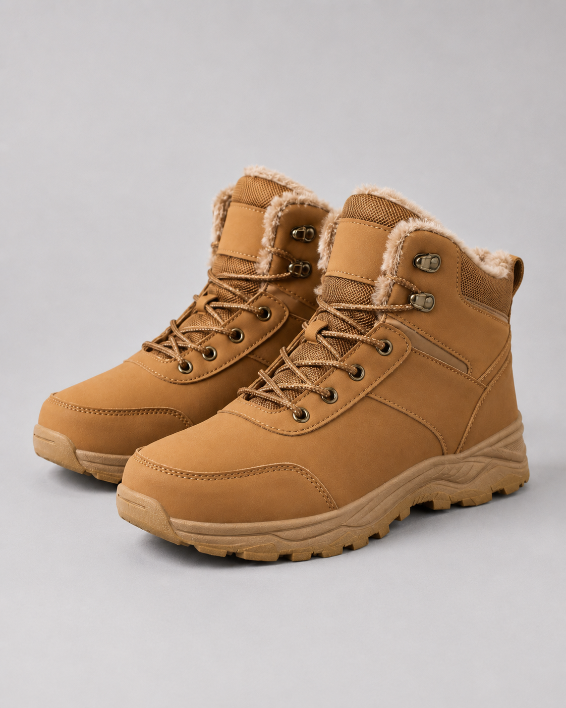 Men's Winter Boots - Plush Lined Ankle Boots Warm Casual Shoes