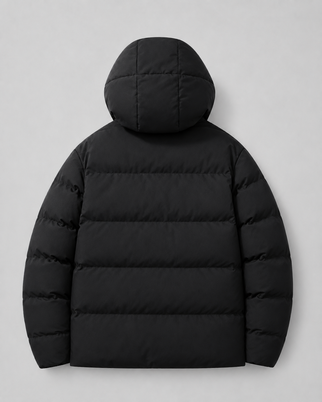 Men's Puffer Jacket - Hooded Zip Pockets