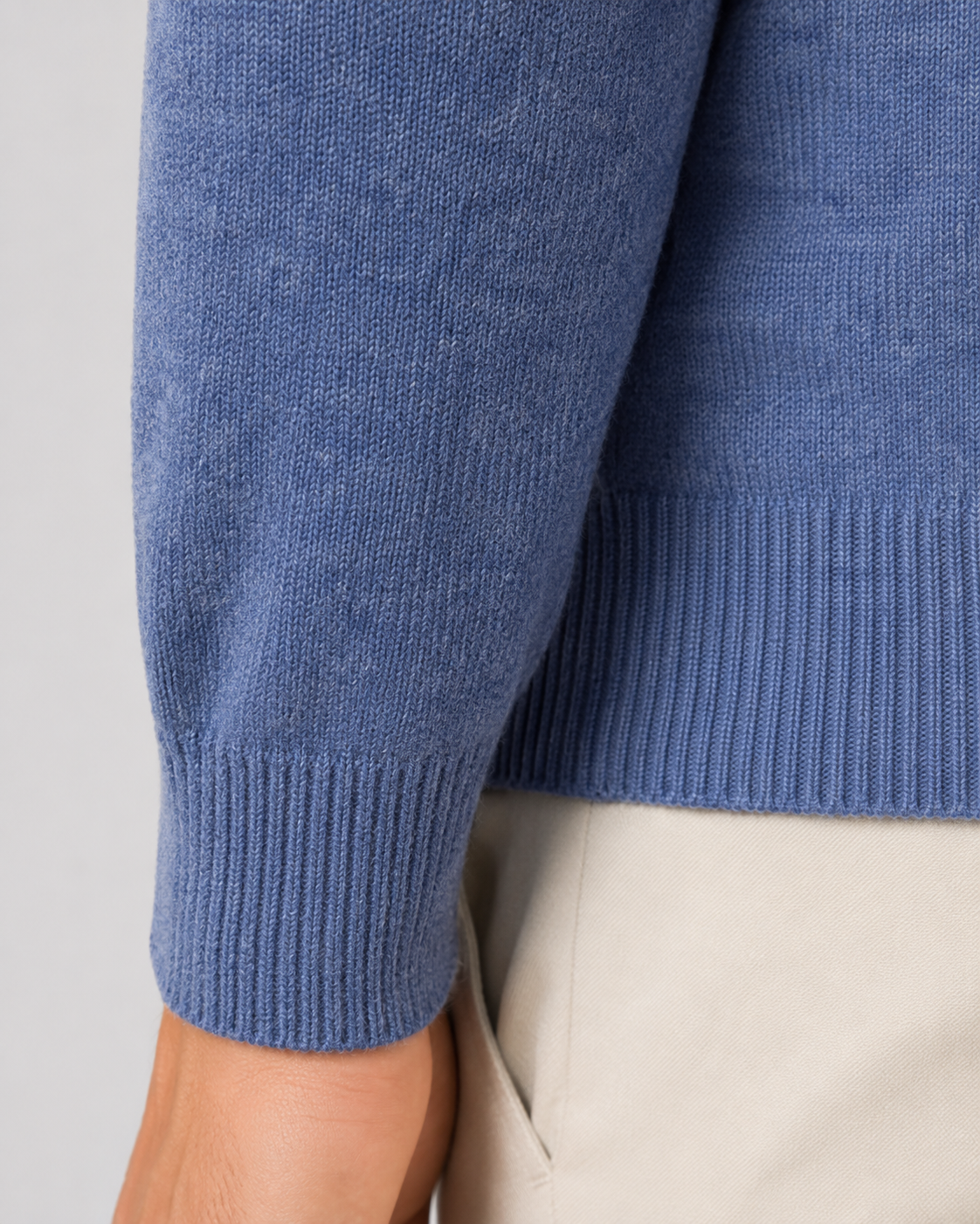 Men's Wool Polo Sweater - Long Sleeve Knit Pullover