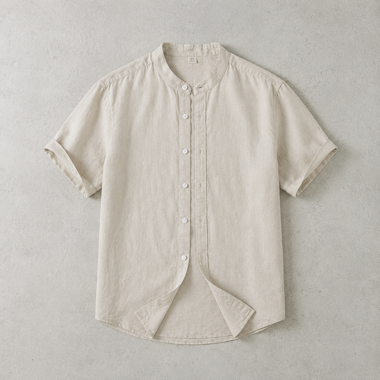Men's Linen Shirt - Short Sleeve Casual Button Down