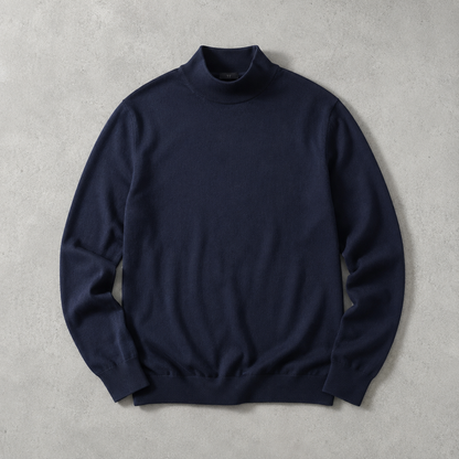 Men's Mock Neck Sweater - Knit Casual Pullover