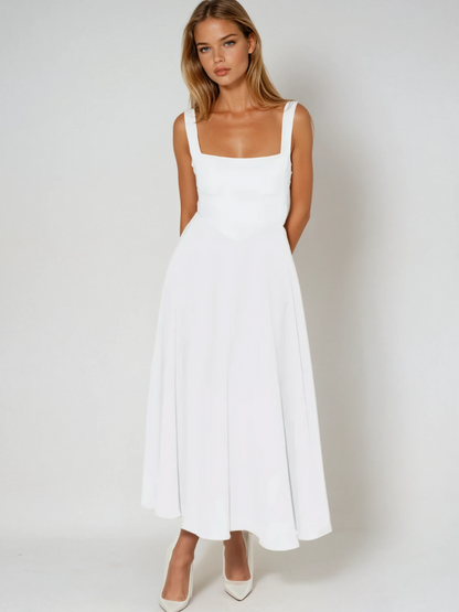 Nevaaine | Elegant Midi Dress | Wedding Guest Cocktail Dress