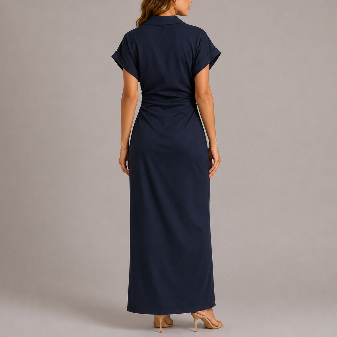 Nevaessa | Denim Tailored Wedding Guest Dress Women Elegant Style