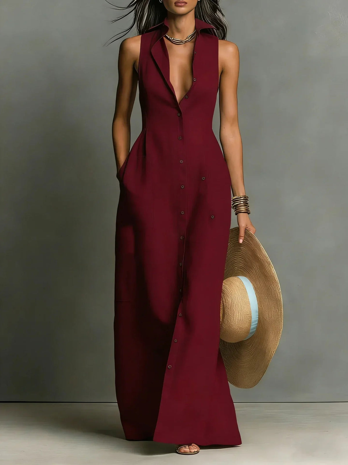 Nirasia | Sleeveless Wedding Guest Dress Women Elegant Style