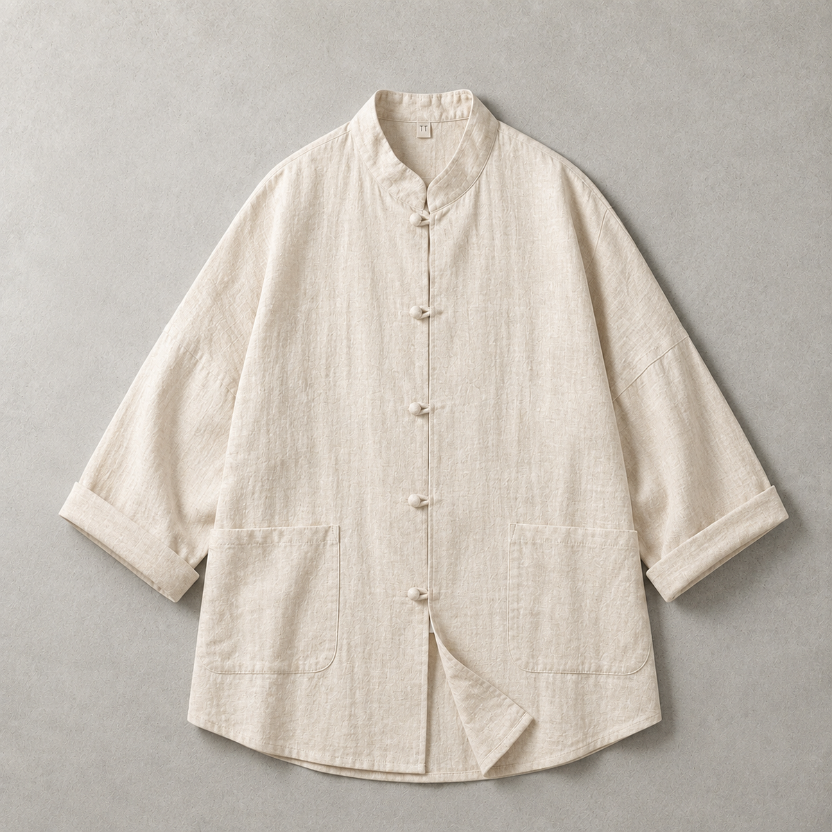 Men's Overshirt - Stand Collar Button Front Casual Shirt