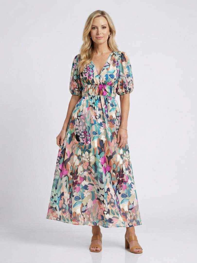 Cazlyn | Multicolor Floral Dress Women Summer Collection