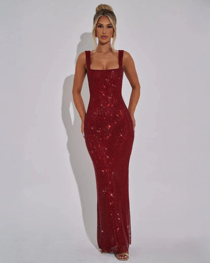 Octaviana | Embellished Wedding Guest Maxi Dress Elegant Look