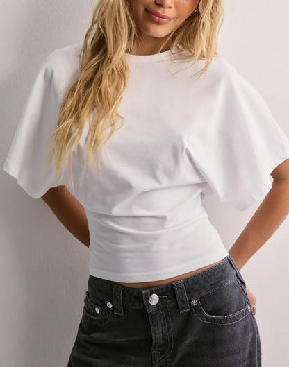 Delavyn | Women's Fitted T-Shirt with Trendy Flared Sleeve Design