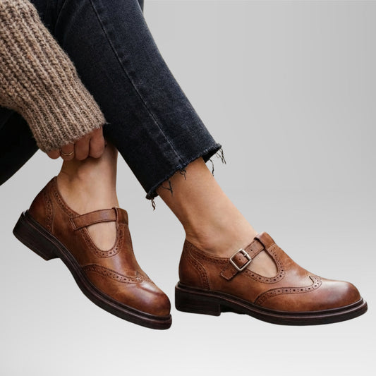 Perladora | Women's Classic Strap Mary Jane Flats with Elegant Timeless Style
