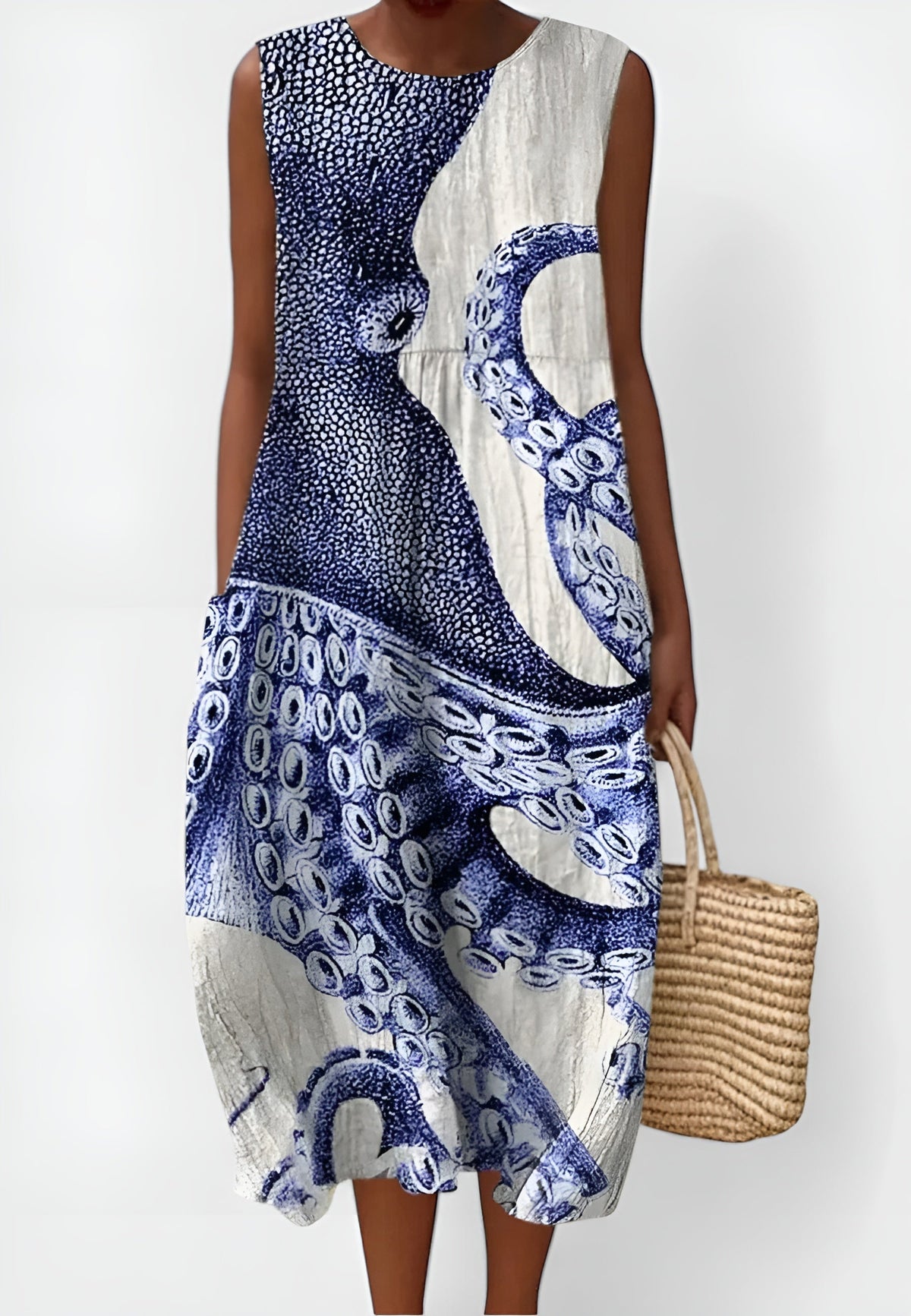 Petronella | Printed Sleeveless Wedding Guest Dress Women Style