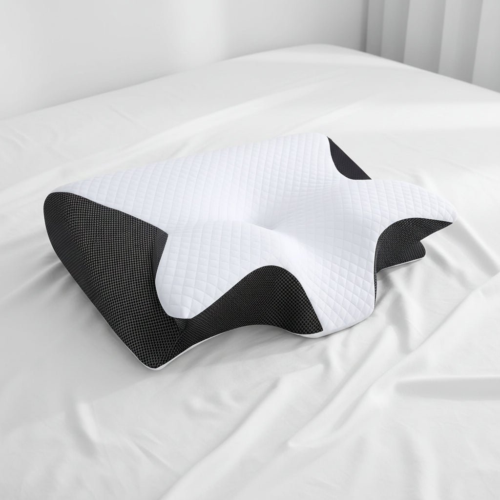 Memory Foam Side Sleeper Pillow – Ergonomic Contour Neck Support