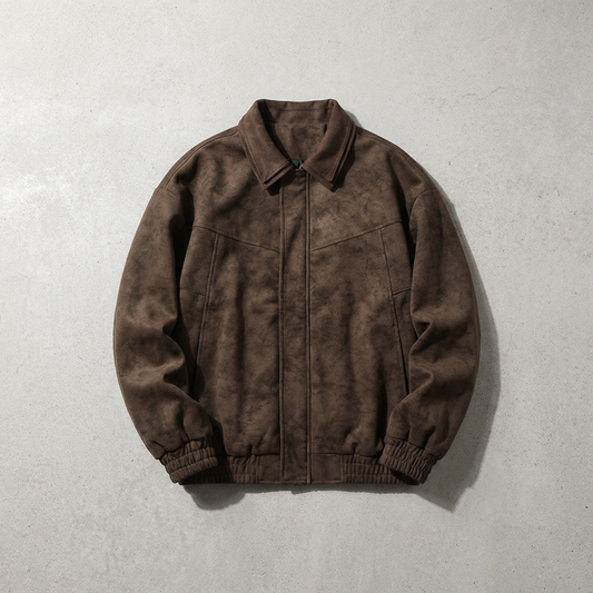 Men's Leather Jacket - Classic Casual Motorcycle Style