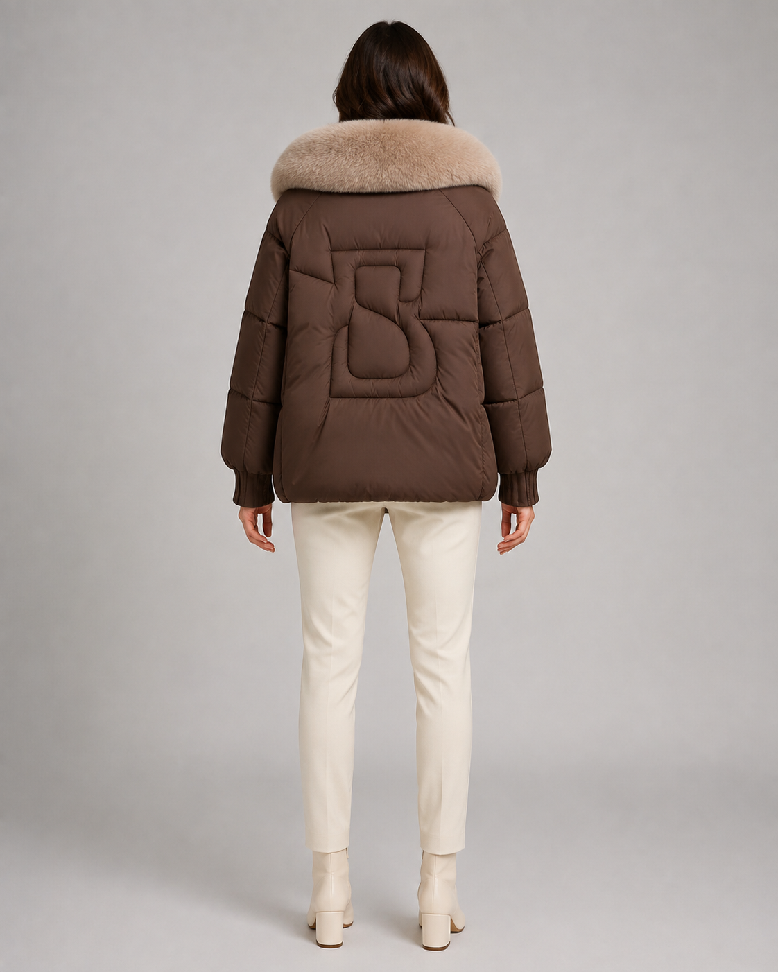 Women's Puffer Jacket - Faux Fur Collar Quilted Winter Coat