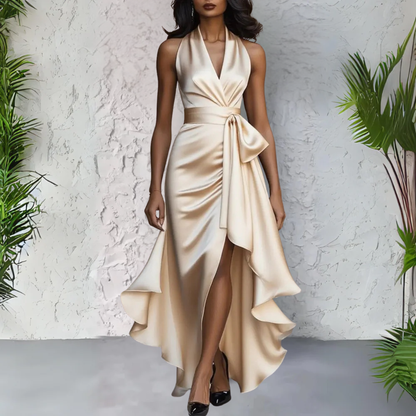 Edenn | Halter Wrap Dress Women with Stylish Flattering Fit