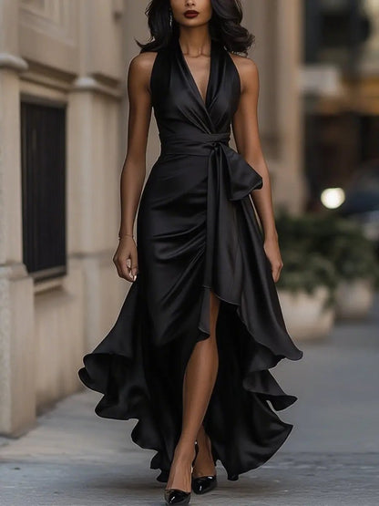 Edenn | Halter Wrap Dress Women with Stylish Flattering Fit