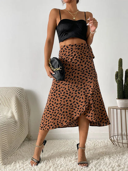 Renata | Women's Maxi Wrap Tie Printed Skirt Boho Summer Style