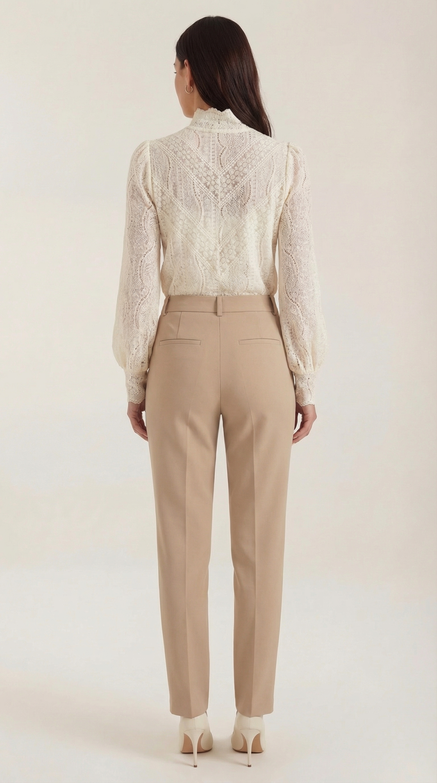 Brisellea | Women's Long Sleeve Blouse with Fashion Lace-Inspired Design