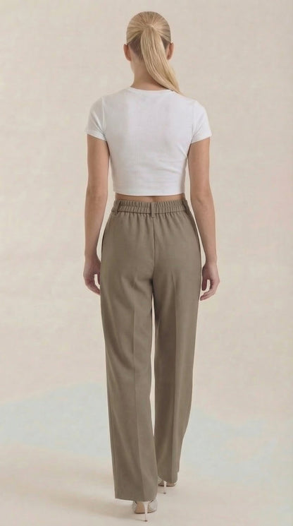 Loxaria | Women's Elegant Wide Leg Business Trousers for Office Style