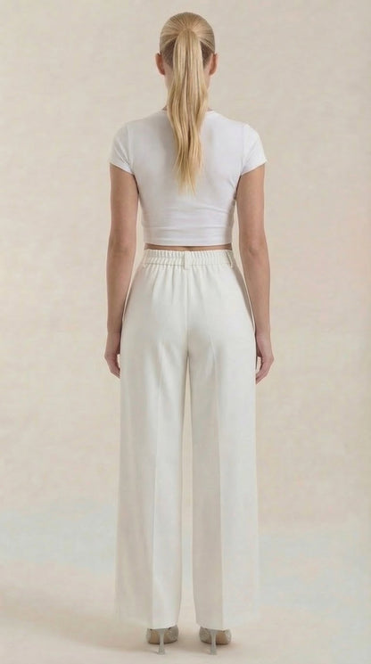 Loxaria | Women's Elegant Wide Leg Business Trousers for Office Style