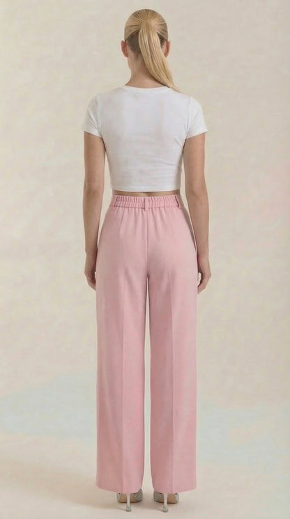 Loxaria | Women's Elegant Wide Leg Business Trousers for Office Style